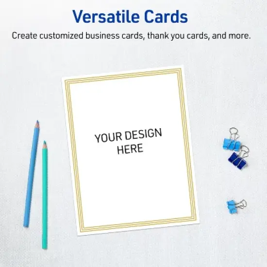 Avery 5" x 7" Cards, Gold Multi-Lined Border, 20 ct image {5}