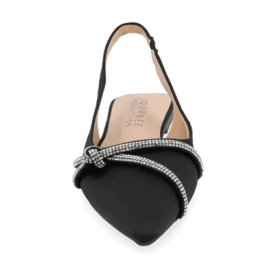 Journee Collection Womens Rebbel Sling Back Pointed Toe Flats image {5}