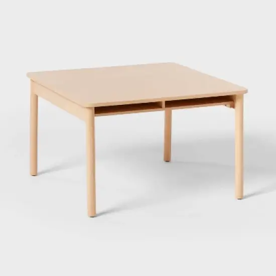 Natural Wood 2pc Kids' Activity Table and Chairs Set - Pillowfort&trade; image {4}