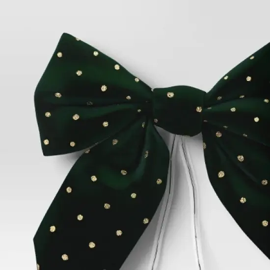 2ct Metallic Polka Dot Christmas Decorative Bow - Wondershop&trade; image {2}
