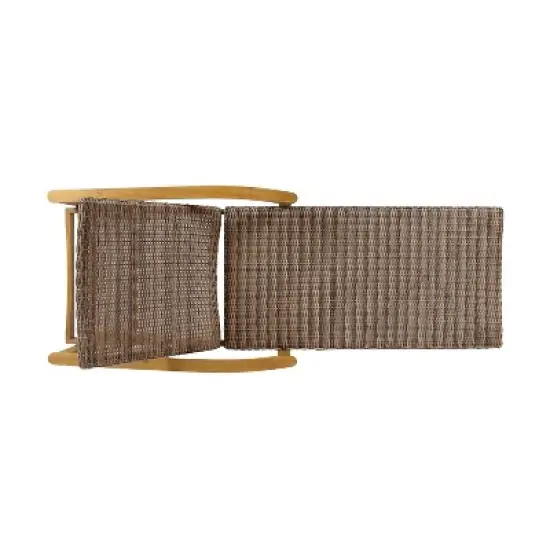 Christopher Knight Home Hampton Outdoor Acacia Wood and Wicker Adjustable Chaise Lounge image {4}