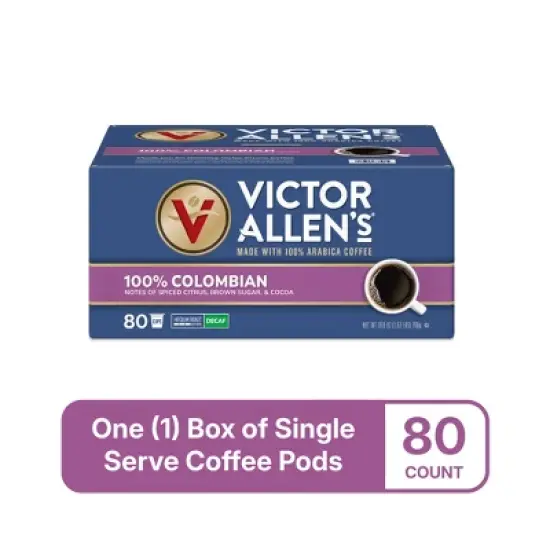 Victor Allen's Coffee Decaf 100% Colombian, Medium Roast, 80 Count, Single Serve Coffee Pods for Keurig K-Cup Brewers image {2}