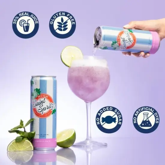 Saint Spritz Hugo - 4pk/12 fl oz Cans image {6}