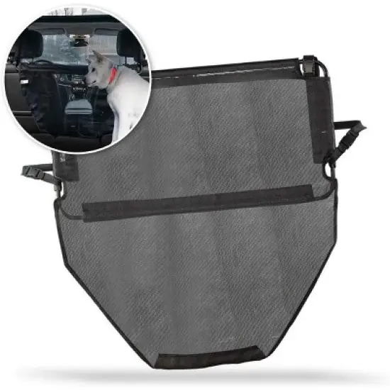 Zone Tech Car Dog Mesh Pet Barrier - Premium Quality Super Safe Universal Large Padded Steel with Full Mesh Cover Fit for Cars, Trucks and SUV&rsquo;s image {7}