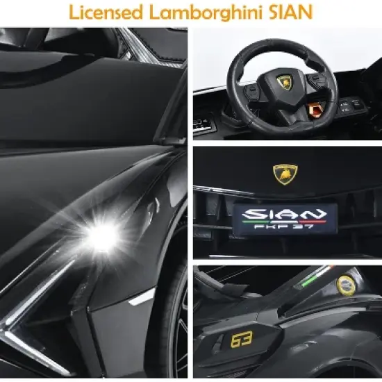 Costway 12V Ride on Car  with 2.4G Remote Control LED Lights MP3 Music Horn image {3}