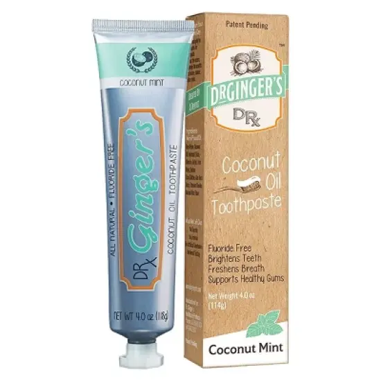 Dr. Ginger's Natural Toothpaste - Coconut Mint - 4oz image {5}