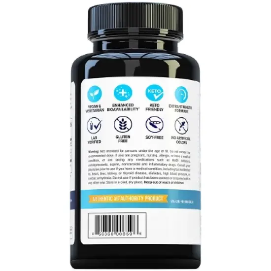 Berberine Supplement, Ceylon Cinnamon Capsule for Blood Sugar and Weight Loss, Vitauthority, 60ct image {2}