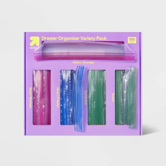 Food Storage Bags Variety Pack - Clear - 355ct - up&up&trade; image {3}