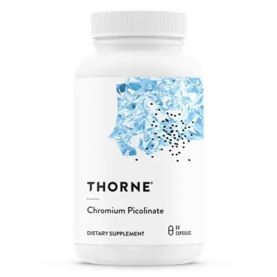 THORNE Chromium Picolinate - Essential Mineral Supplement for Healthy Metabolism Support* - Supports Carbohydrate Cravings* - 60 Capsules image {7}
