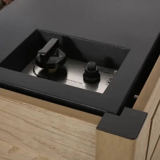 Archie Outdoor Rectangle Fire Pit - Brown - Christopher Knight Home image {9}