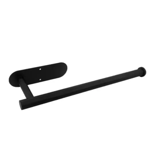 Wall Mount Kitchen Paper Towel Holder Rolls Bulk-Self-Adhesive Under Cabinet In Matte Black image {5}