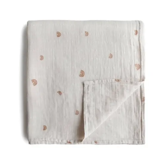 Mushie Muslin Swaddle Blanket Organic Cotton image {9}
