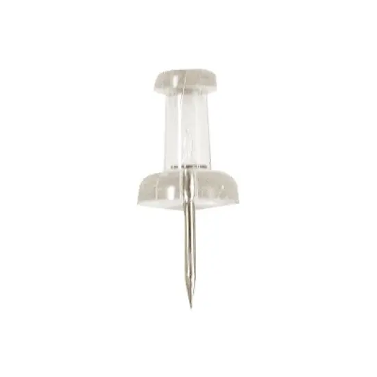 JAM Paper Colored Pushpins Clear Push Pins 2 Packs of 100 222419050A image {3}