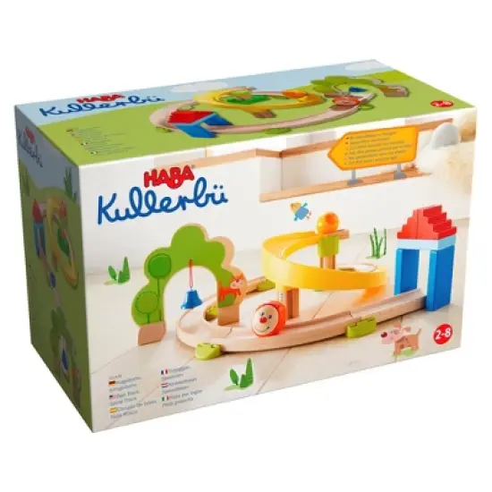 HABA Kullerbu Spiral Track - 26 Piece Wood & Plastic Ball Track Set image {7}
