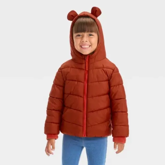 Toddler Puffer Jacket - Cat & Jack&trade; Brown image {3}