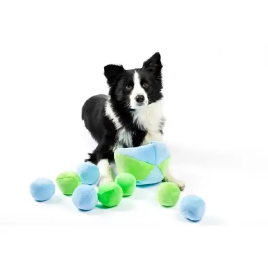 Midlee Hide a Ball Dog Toy - Blue/Green image {6}