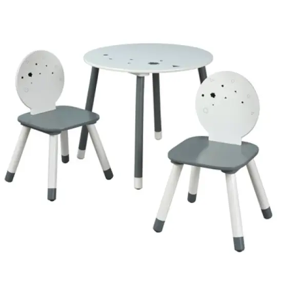 3pc Talori Kids' Table and Chair Set Gray/White - Buylateral image {4}