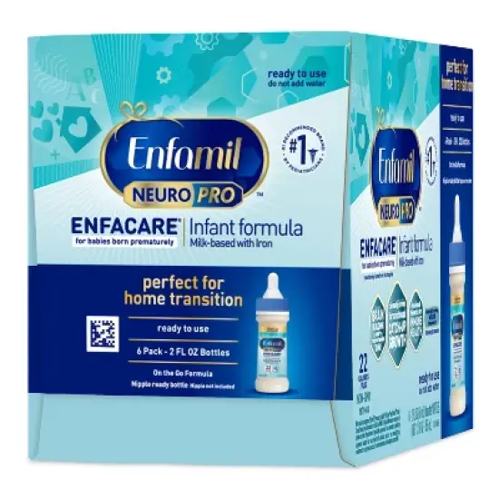 Enfamil EnfaCare Nursettes Ready to Feed Infant Formula Bottles - 2 fl oz/6ct image {9}