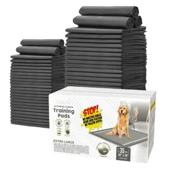 Itopfox Charcoal Pet Pee Pads with Odor-Control & Super Absorbent Up to 10 Cups, 6-Layer Quick Dry & Leak-Proof with Adhesive Tabs, Disposable image {10}