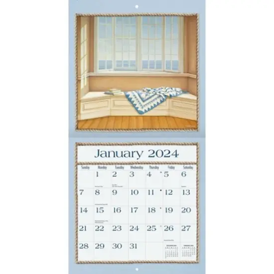 Lang 2024 Wall Calendar 12"x12" Seaboard image {1}