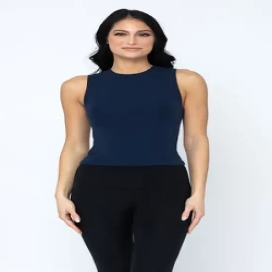 Yogalicious Jersey Fitted Mock Neck Tank Top image {7}