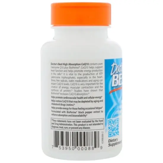 Doctor's Best High Absorption CoQ10, 60 Softgels image {2}