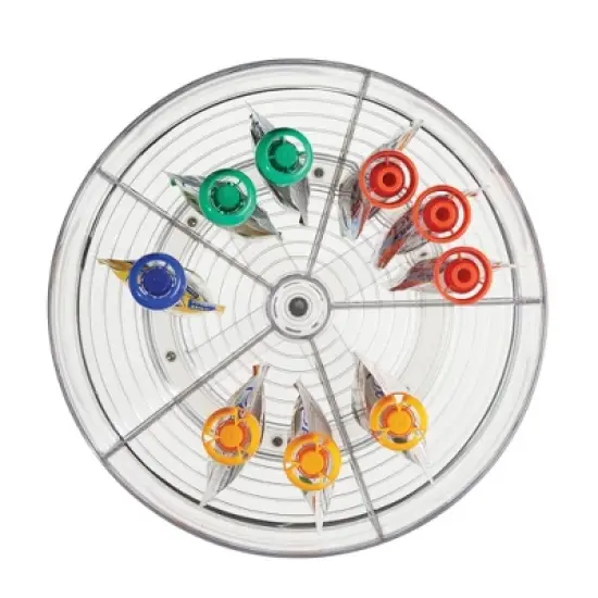 iDESIGN Recycled Plastic Divided Lazy Susan Turntable Organizer Clear: 12" Kitchen Storage, Hand Wash, 0.75 lbs image {1}