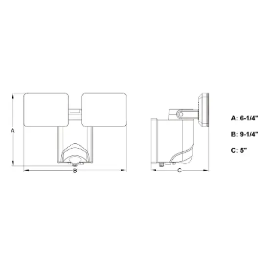 VAXCEL Sodo Plug-In Black Integrated LED Motion Sensor Dusk to Dawn Outdoor Security Flood Light image {1}