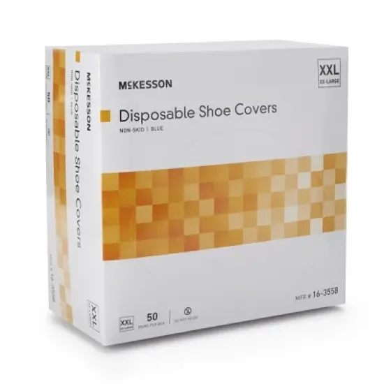 McKesson Blue Shoe Cover 2X-Large Nonskid Sole 16-3558 100 Ct image {3}