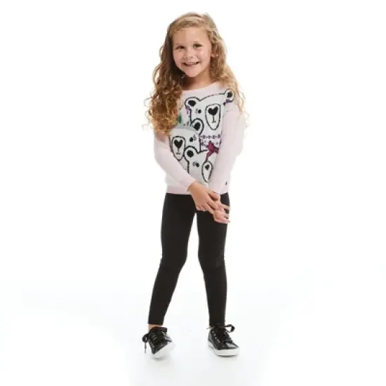 Andy & Evan  Toddler  Girls Bear Sweater Set image {1}