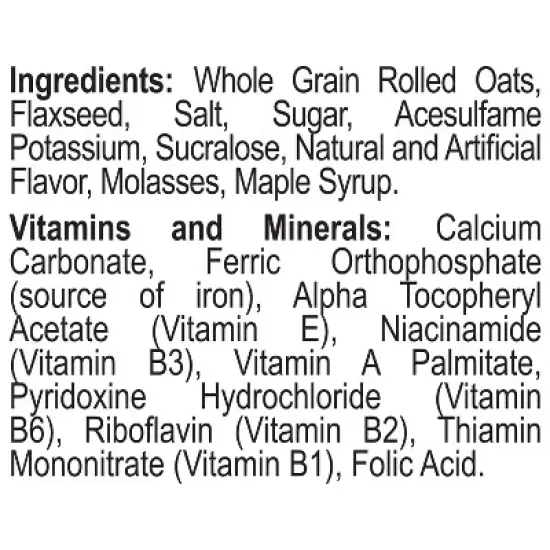 Better Oats 100 Calories Maple & Brown Sugar Whole Grain Instant Oatmeal with Flax - 10ct image {8}