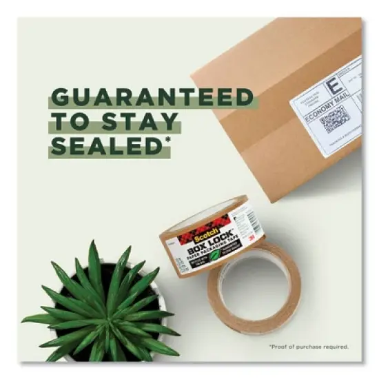 Scotch Box Lock Paper Packaging Tape Brown 1.88" x 25 yds image {3}