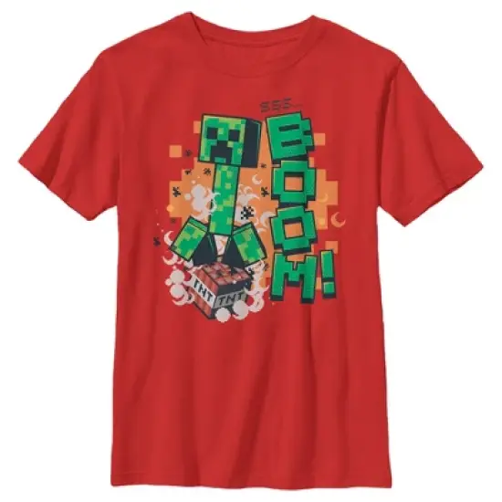 Boy's Minecraft Creeper Boom T-Shirt image {3}