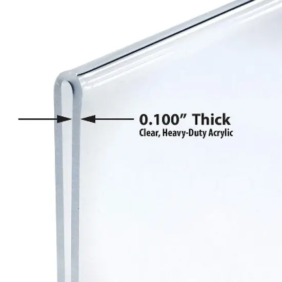 Azar Displays 2-Sided Double-Foot Acrylic Sign Holder 10/Pack 152720 image {2}