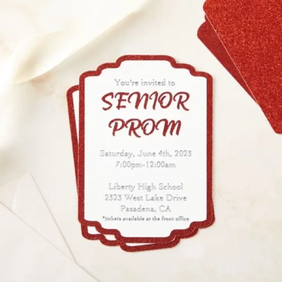 Bright Creations 24 Sheets Red Glitter Cardstock Paper for Scrapbooking, Arts, DIY Sparkle Crafts, 280gsm, 8.5 x 11 In image {2}