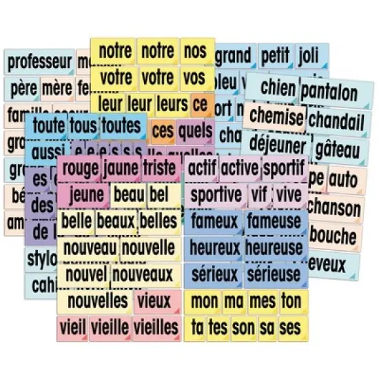 Poster Pals Adjective Attack Card Set, French image {1}