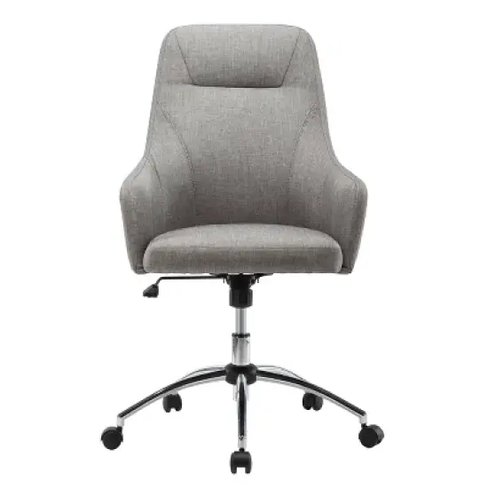 Comfy Height Adjustable Rolling Office Desk Chair- Gray- Techni Mobili image {1}