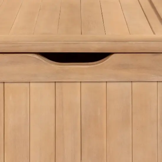 happimess Sophie 48" Traditional Farmhouse Lift-Top Acacia Wood Storage & Entry Bench image {7}