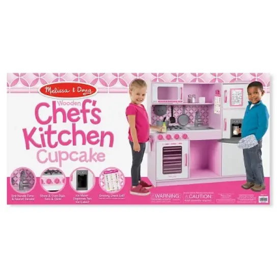 Melissa & Doug Chef's Kitchen Pretend Play Set - Cupcake Pink/White image {3}