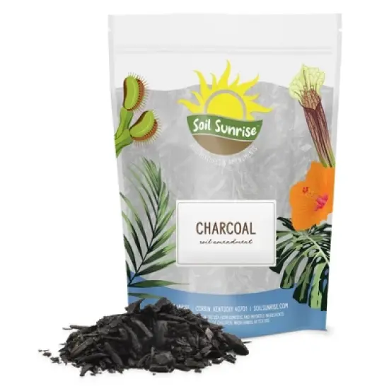Soil Sunrise Horticultural Charcoal for Indoor Plants, Hardwood Soil Additive for Orchids, Terrariums, and Gardening image {6}
