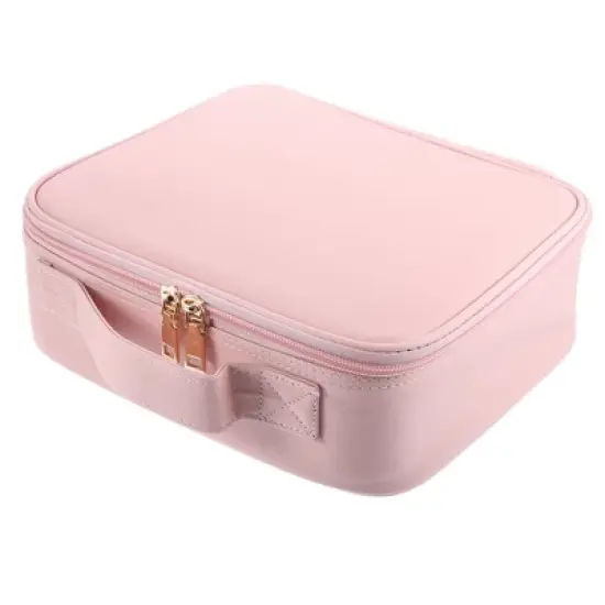 Unique Bargains Makeup Bag Organizer with Adjustable Removable Dividers for Cosmetics Makeup Brushes 1Pcs image {9}