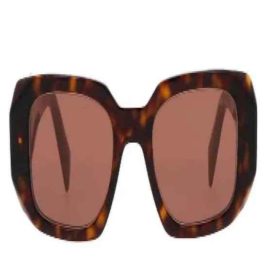 Prada PR 17WS 2AU03U Womens Rectangle Sunglasses Tortoise 49mm image {1}