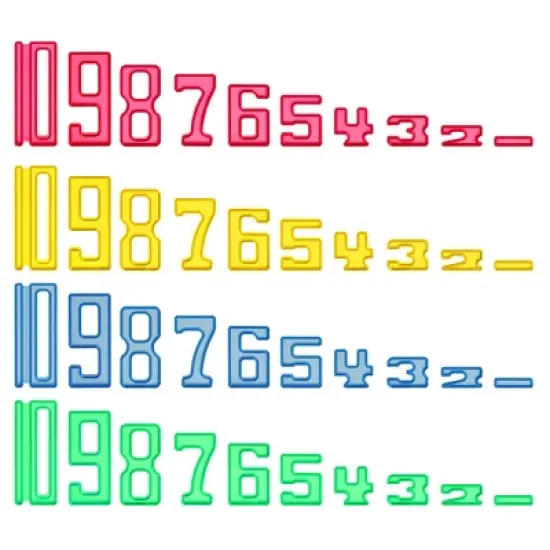 Link 140-Piece Set Transparent Number Tiles for Early Education and Countless Games with Storage Bin - Makes A Great Gift image {3}