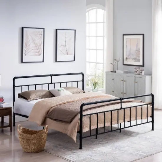 Mowry Industrial Iron Bed - Christopher Knight Home image {1}