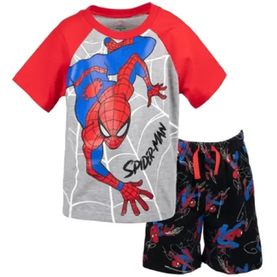 Marvel Avengers Spider-Man Iron Man T-Shirt and French Terry Shorts Outfit Set Toddler image {9}