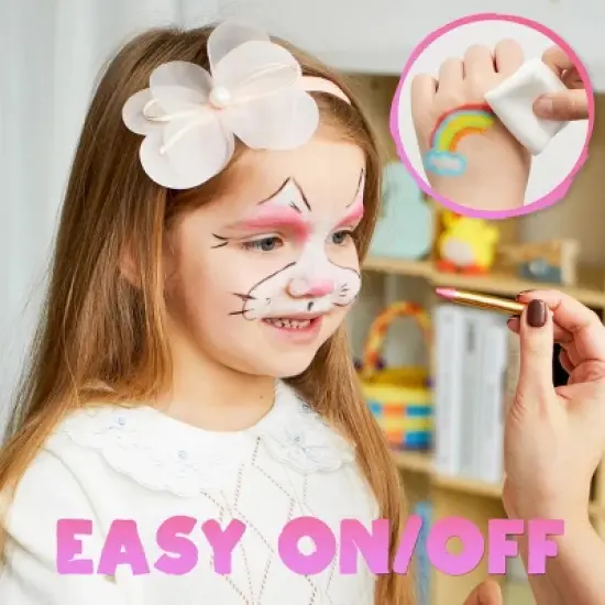 Joyfy Halloween Party Favors 42 PCS Non-toxic Face Body Paint Crayons Kit for Kids Toddlers With 14 Metallic Colors Birthday Makeup & Festivals Gifts image {5}