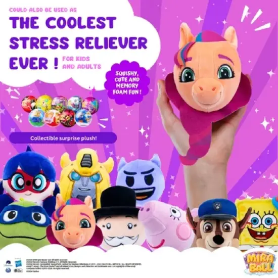 My Little Pony MiraBall, 3-in-1 Surprise, Blind Box Toys for Kids - Collectable Characters from TV Shows - Metal Ball, Plush, Stickers, White Ribbon image {4}