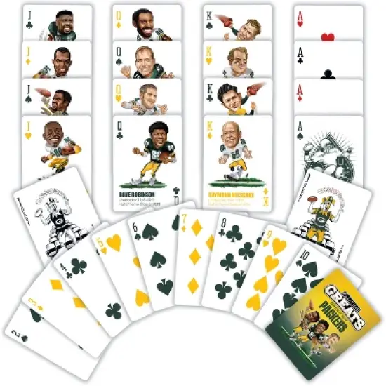 MasterPieces Officially Licensed NFL Green Bay Packers All-Time Greats Playing Cards - 54 Card Deck image {2}