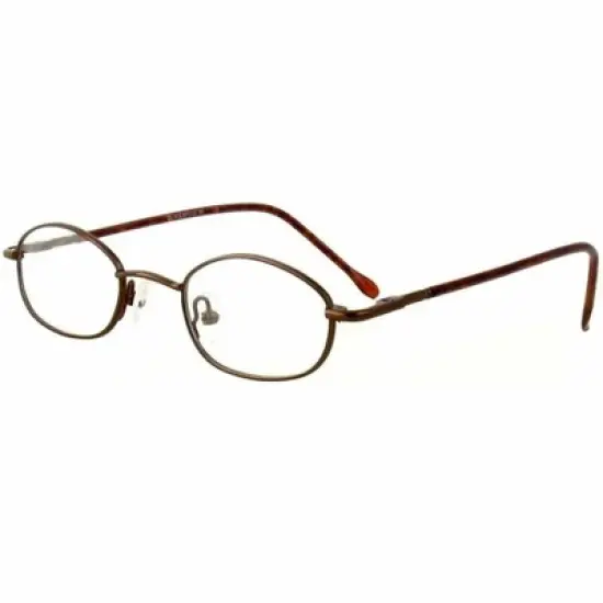 Flex Plus by Vivid FP-88 Designer Reading Eye Glasses in Brown 43mm +2.50 | Ladies | Oval Shape | X-Small Fit image {1}