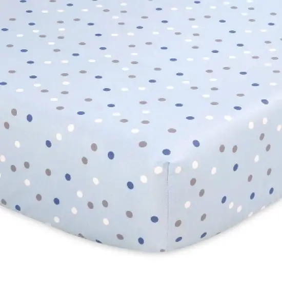 The Peanutshell Fitted Crib Sheets - Blue and Gray Elephant - 2pk image {3}